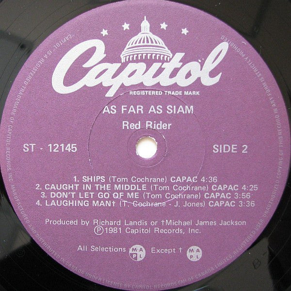 Red Rider – As Far As Siam - 1981 VinylPursuit.com