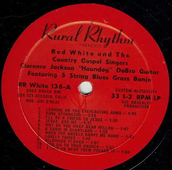 Red White And The Country Gospel Singers – Red White & The Country Gospel Singers with Clarence Jackson US Pressing