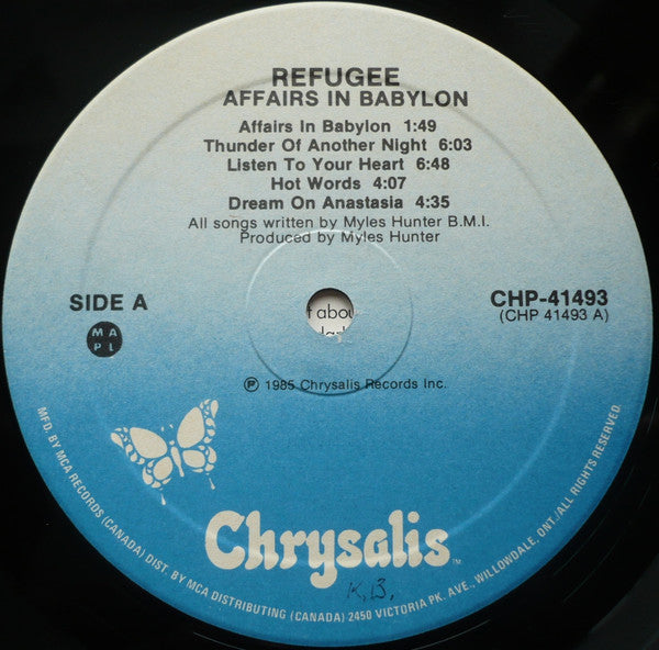 Refugee – Affairs In Babylon - 1985 Promo