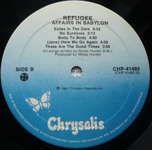 Refugee – Affairs In Babylon - 1985 Promo