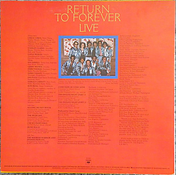 Return To Forever – Live - 1978