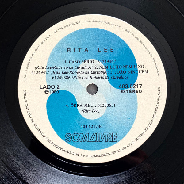Rita Lee – Rita Lee - 1980 Original Brazilian Pressing - Vinyl Pursuit Inc