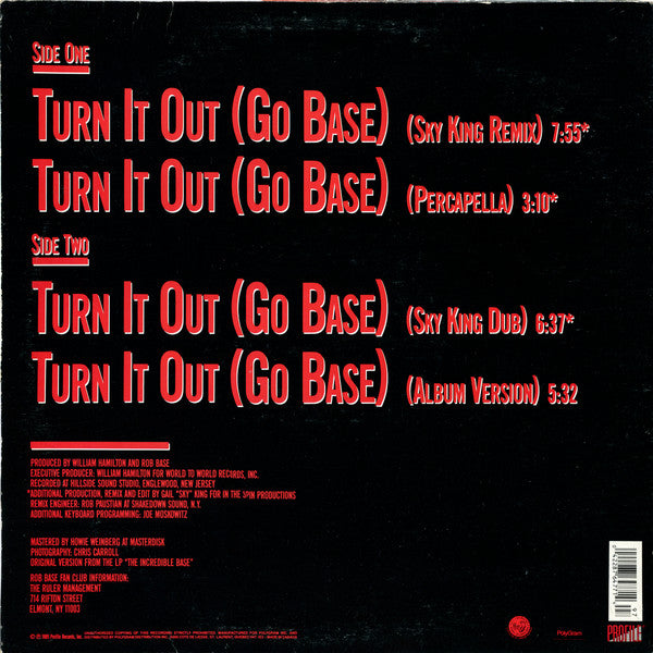 Rob Base – Turn It Out (Go Base) -  1989 Original Pressing Vinyl Pursuit Inc