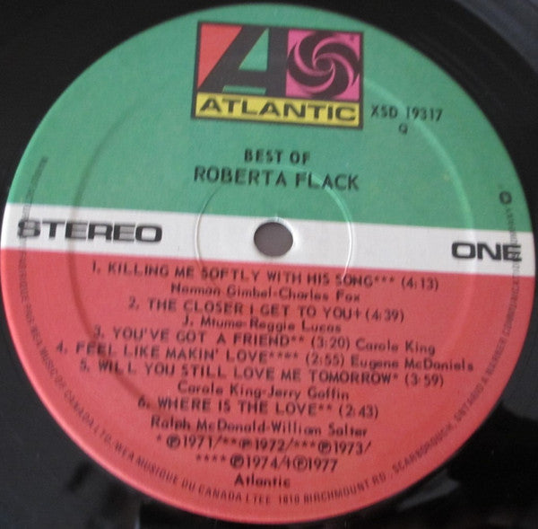 Roberta Flack – The Best Of Roberta Flack - Original 1981 Pressing