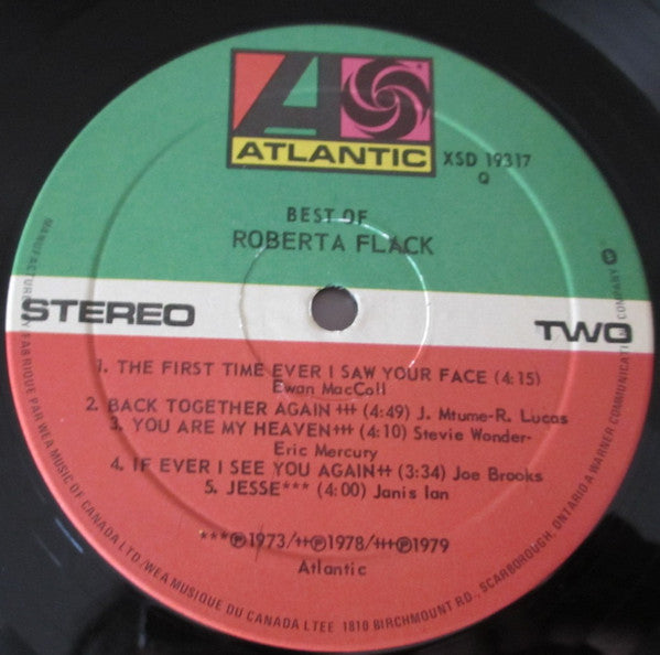 Roberta Flack – The Best Of Roberta Flack - Original 1981 Pressing