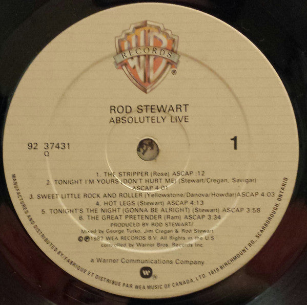 Rod Stewart – Absolutely Live - 1982 Original