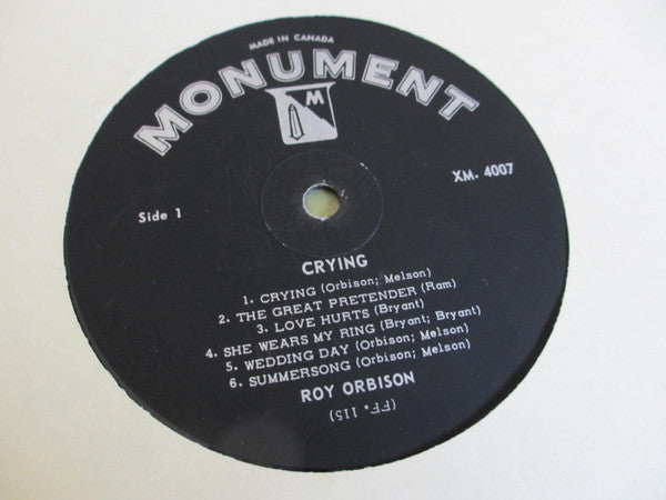 Roy Orbison – Crying - 1962 Original MONO Pressing