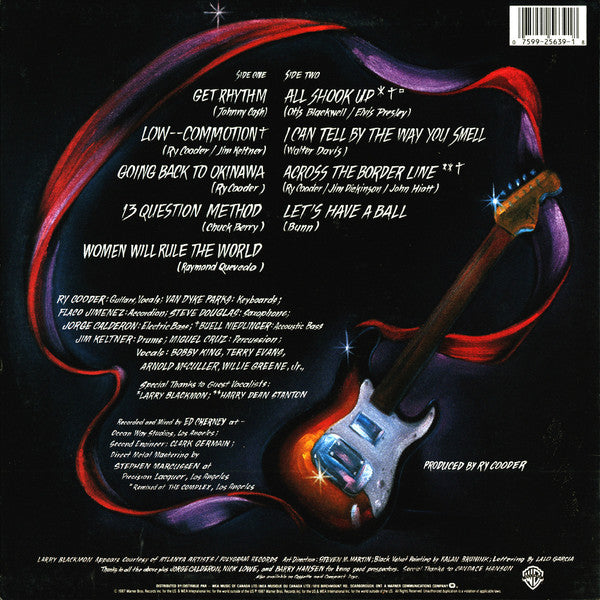 Ry Cooder – Get Rhythm - 1987 Original, Bargain!