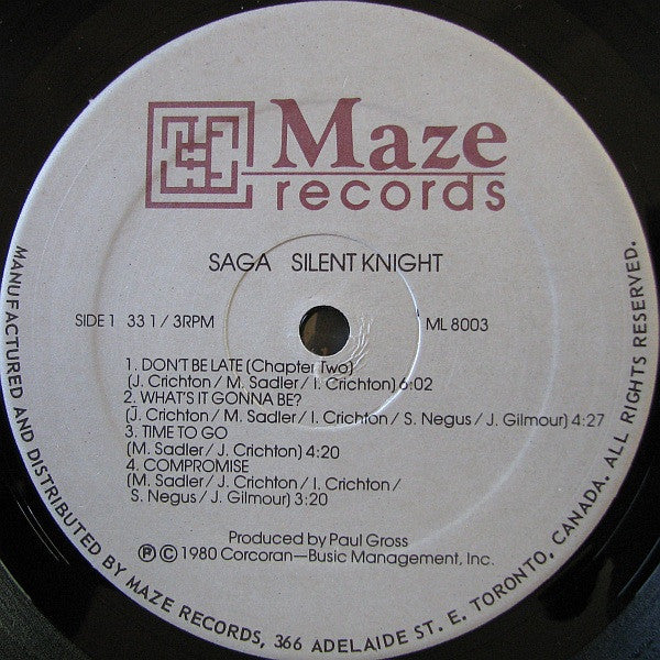 Saga – Silent Knight - 1980 Original