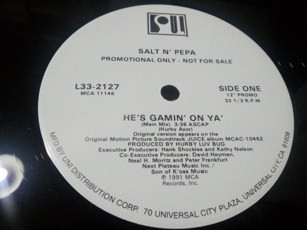 Salt N' Pepa – He's Gamin' On Ya'S - US 1991 - Vinyl Pursuit Inc