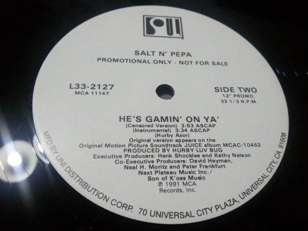 Salt N' Pepa – He's Gamin' On Ya'S - US 1991 - Vinyl Pursuit Inc