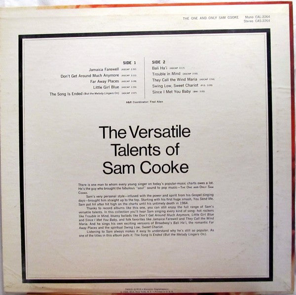 Sam Cooke – The One And Only Sam Cooke - 1968 US Pressing VinylPursuit.com
