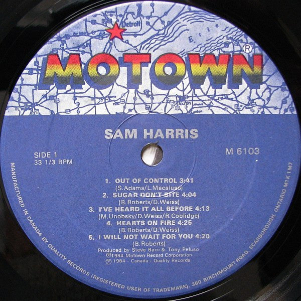 Sam Harris – Sam Harris - 1984 Original Pressing