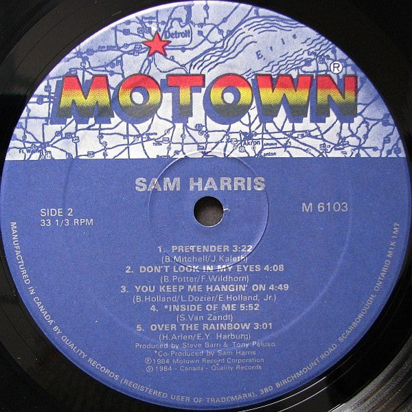 Sam Harris – Sam Harris - 1984 Original Pressing