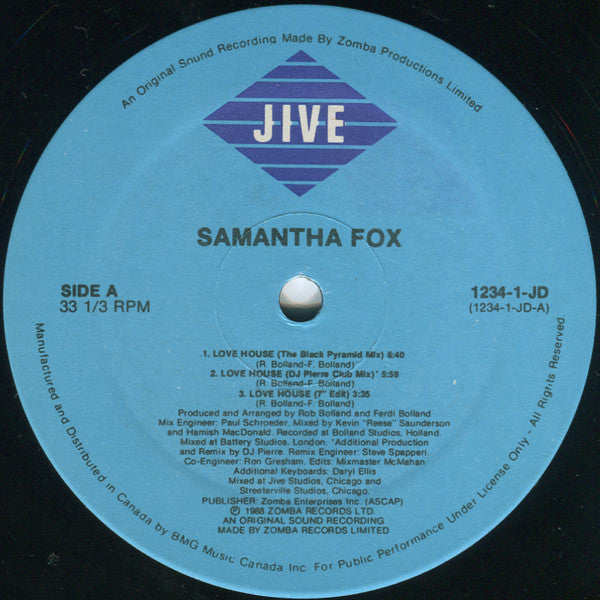 Samantha Fox – Love House - 1988 Original - Bargain!