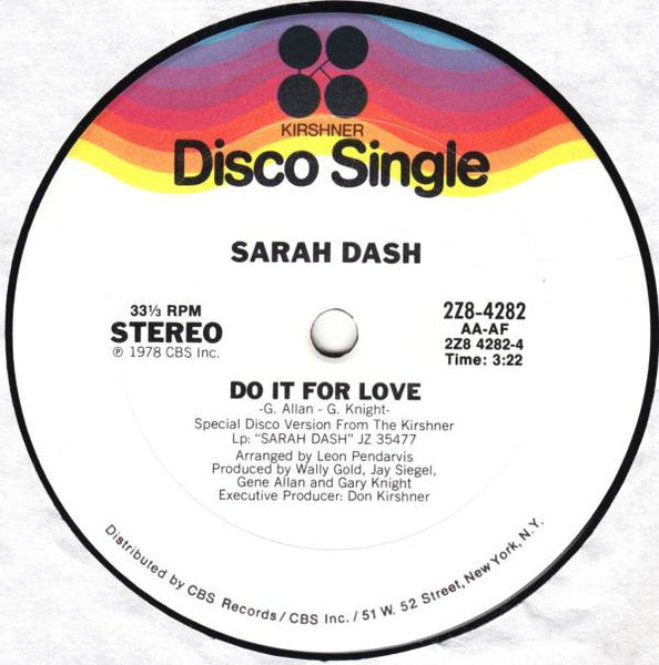 Sarah Dash – (Come And Take This) Candy From Your Baby US Pressing