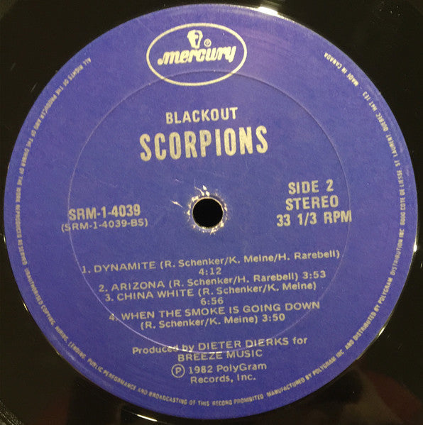 Scorpions – Blackout - 1982 Original!