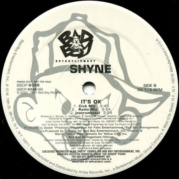 Shyne – Bonnie & Shyne US 2000 Pressing