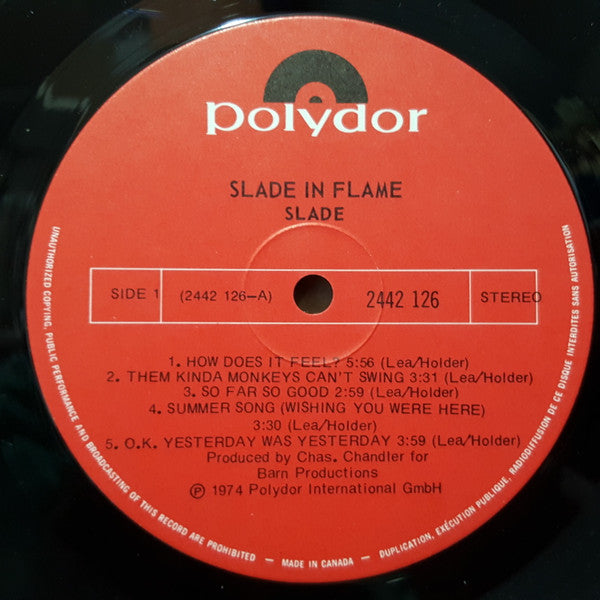 Slade – Slade In Flame - 1974 Original, Bargain!