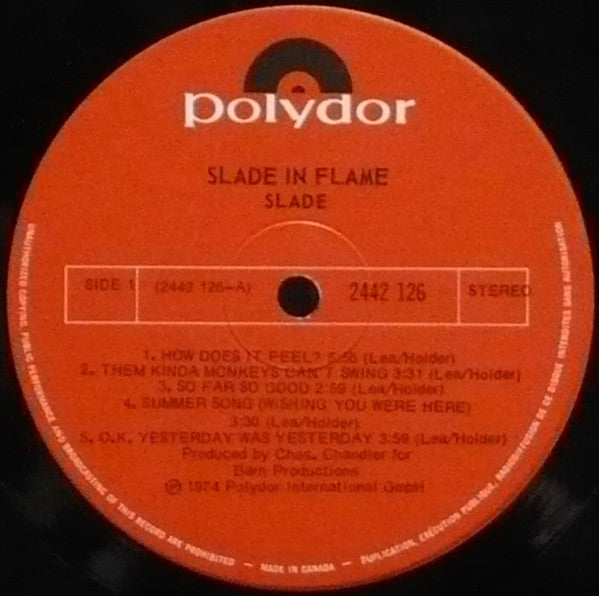 Slade – Slade In Flame - 1974 Original, Bargain!