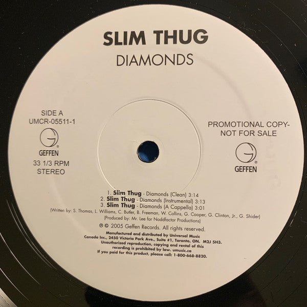 Slim Thug – Diamonds Pressing – Vinyl Pursuit Inc