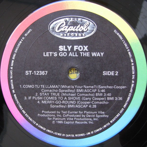 Sly Fox – Let's Go All The Way - 1985 Original