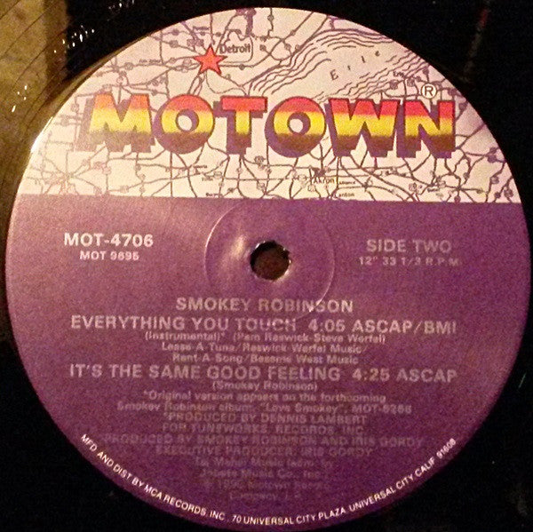 Smokey Robinson – Everything You Touch US Pressing