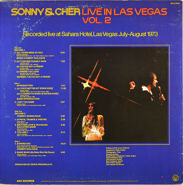Sonny & Chér – Live In Las Vegas Vol.2 US Pressing