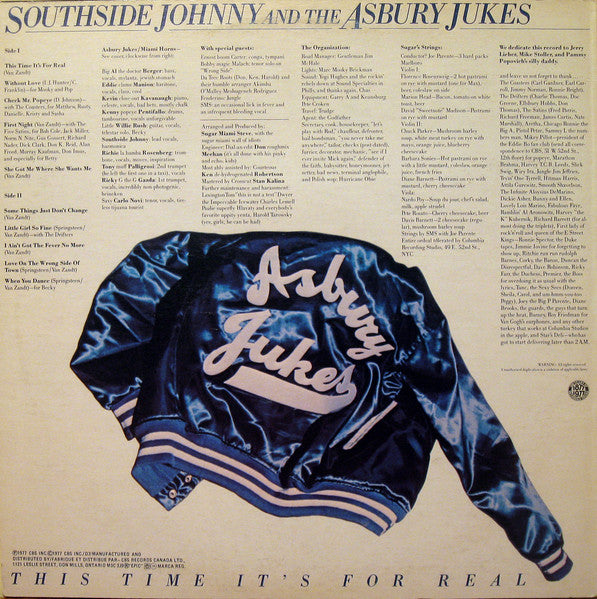 Southside Johnny And The Asbury Jukes – This Time It's For Real