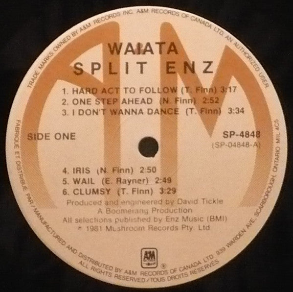 Split Enz – Waiata - 1981 Original