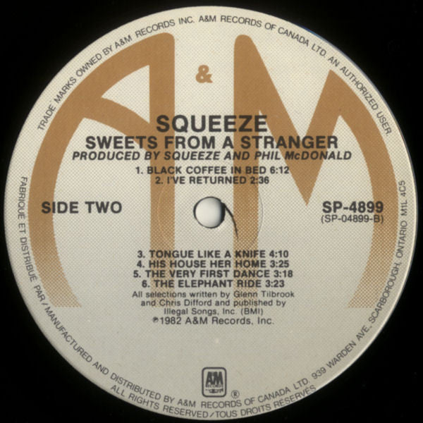 Squeeze – Sweets From A Stranger - 1982