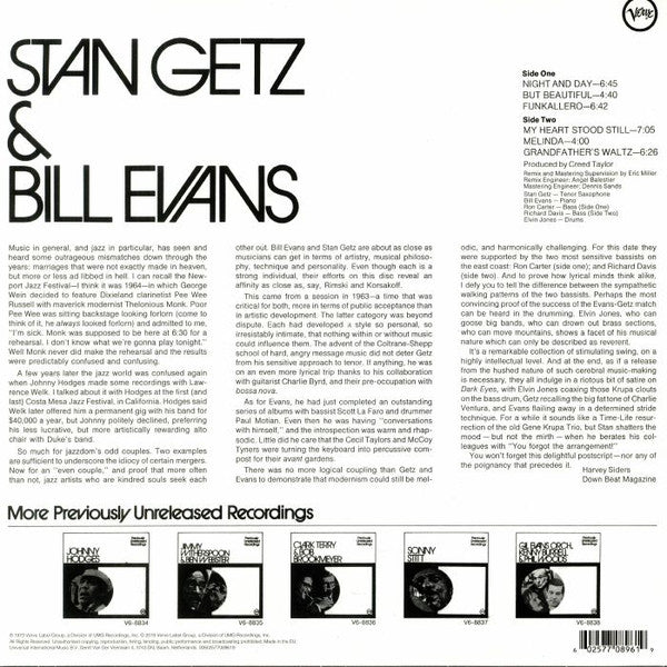 Stan Getz, Bill Evans – Stan Getz & Bill Evans