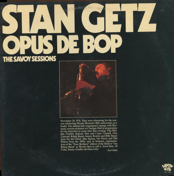 Stan Getz – Opus De Bop US Pressing