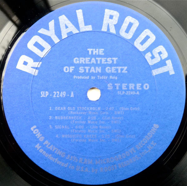 Stan Getz – The Greatest Of Stan Getz - 1963 US Original!