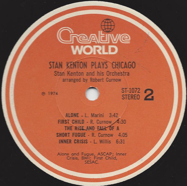 Stan Kenton – Plays Chicago - 1974 US Pressing