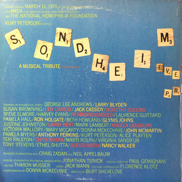 Stephen Sondheim – A Musical Tribute 1973 US Pressing