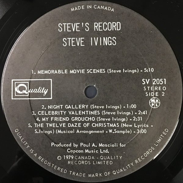 Steve Ivings – Steve's Record
