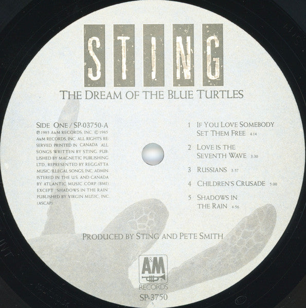 Sting – The Dream Of The Blue Turtles - 1985 VinylPursuit.com