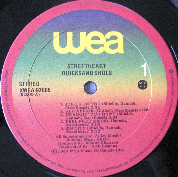 Streetheart – Quicksand Shoes - 1980 Original, Bargain!