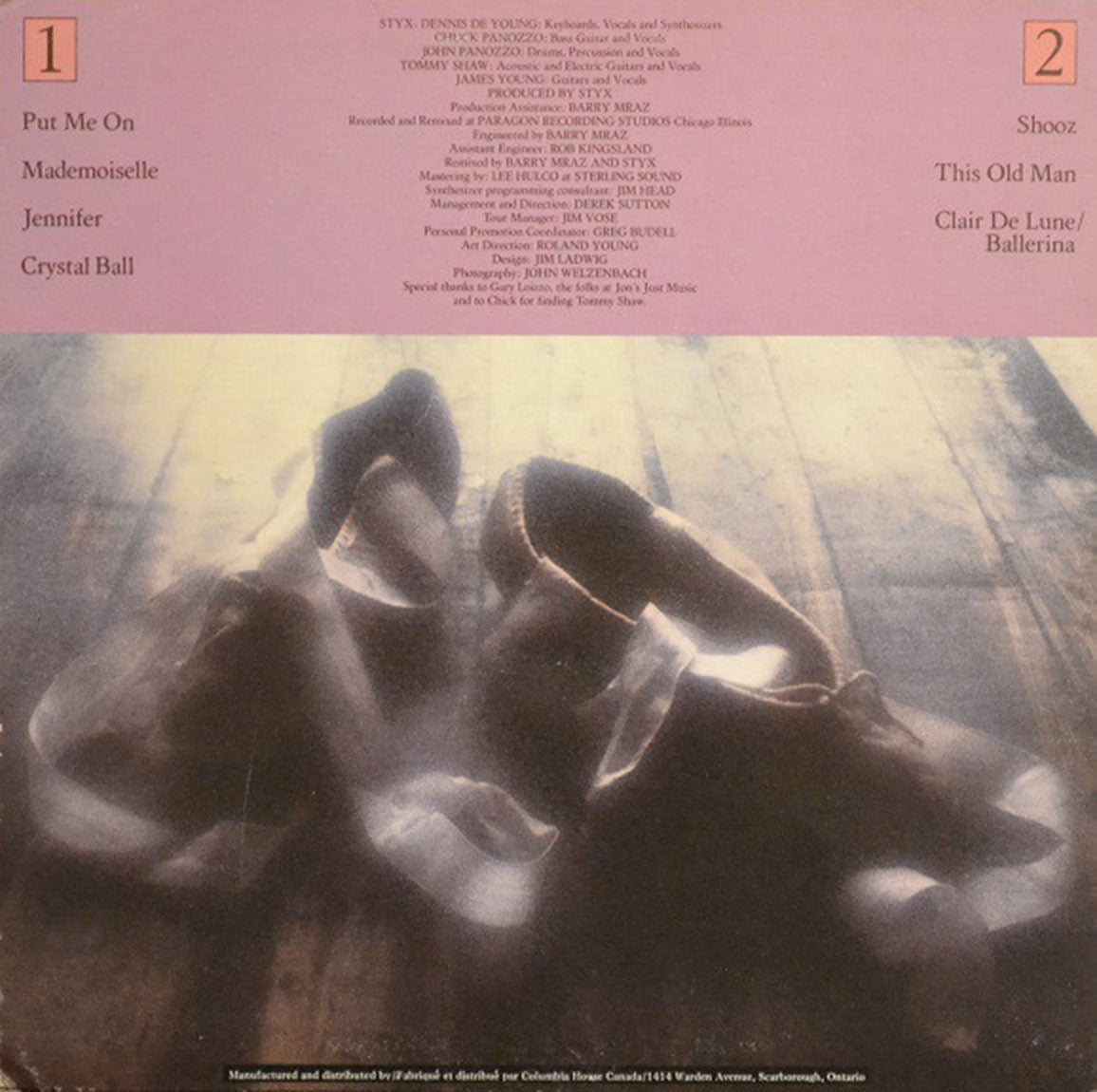 Styx Crystal Ball Vinyl Pursuit Inc