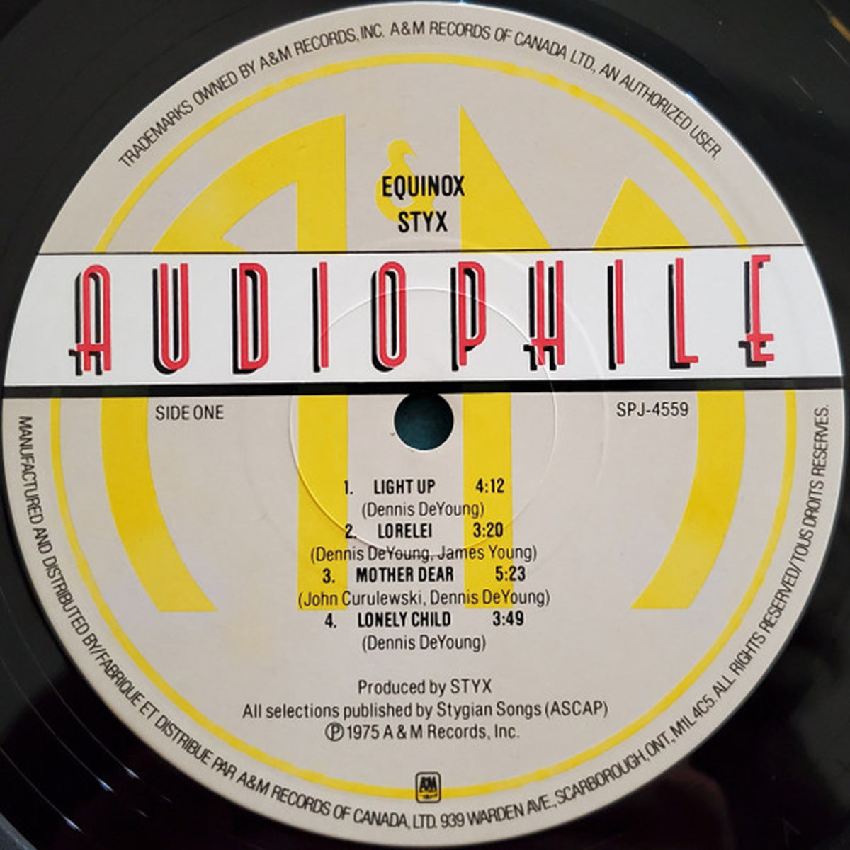 Styx – Equinox - Audiophile Pressing - Rare Vinyl Pursuit Inc