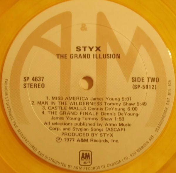 Styx – The Grand Illusion - 1978 Gold Vinyl!