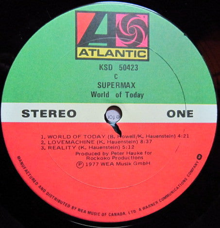 Supermax – World Of Today - 1977 Original!