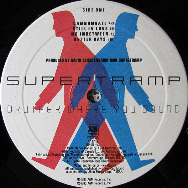 Supertramp Brother Where You Bound 1985 Vinyl Pursuit Inc