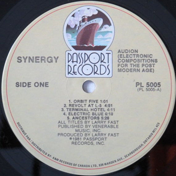 Synergy – Audion - 1981 Original, Bargain! - Vinyl Pursuit Inc 