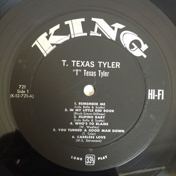 T. Texas Tyler – T. Texas Tyler US Pressing