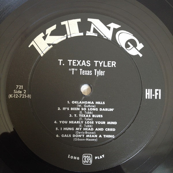 T. Texas Tyler – T. Texas Tyler US Pressing