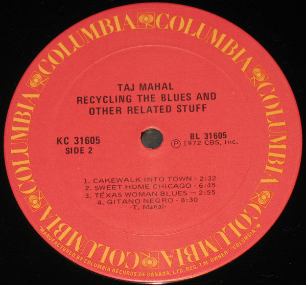 Taj Mahal – Recycling The Blues & Other Related Stuff - 1972! Vinyl Pursuit Inc