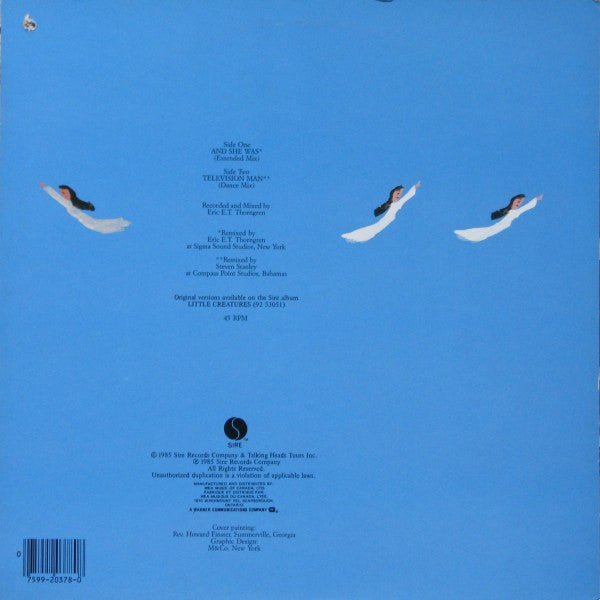 Talking Heads – And She Was - 1985 Original - Vinyl Pursuit Inc