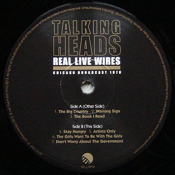 Talking Heads – Real Live Wires (Chicago Broadcast 1978) - Sealed ...
